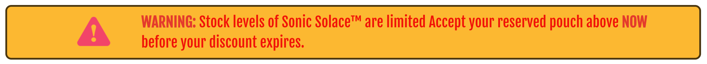 Sonic Solace - WARNING